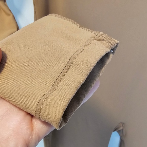 PUMIEY Jumpsuit Square Neck Long Sleeve Bodycon Lattes One Piece Chill Small - Picture 5 of 9